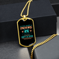If You Want a Friend Blue Necklace Stainless Steel or 18k Gold Dog Tag 24" Chain-Express Your Love Gifts