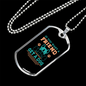 If You Want a Friend Blue Necklace Stainless Steel or 18k Gold Dog Tag 24" Chain-Express Your Love Gifts