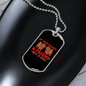 If You Want a Friend Buy a Dog Red Necklace Stainless Steel or 18k Gold Dog Tag 24" Chain-Express Your Love Gifts