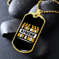 If You Want a Friend Buy a Dog Yellow Necklace Stainless Steel or 18k Gold Dog Tag 24" Chain-Express Your Love Gifts