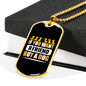If You Want a Friend Buy a Dog Yellow Necklace Stainless Steel or 18k Gold Dog Tag 24" Chain-Express Your Love Gifts
