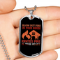 Ignites Fire In Hearts Firefighter Gift Stainless Steel or 18k Gold Dog Tag 24" Chain-Express Your Love Gifts