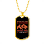 Ignites Fire In Hearts Firefighter Gift Stainless Steel or 18k Gold Dog Tag 24" Chain-Express Your Love Gifts