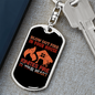 Ignites Fire In Hearts Firefighter Keychain Stainless Steel or 18k Gold Dog Tag Keyring-Express Your Love Gifts