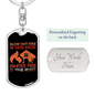 Ignites Fire In Hearts Firefighter Keychain Stainless Steel or 18k Gold Dog Tag Keyring-Express Your Love Gifts