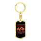 Ignites Fire In Hearts Firefighter Keychain Stainless Steel or 18k Gold Dog Tag Keyring-Express Your Love Gifts