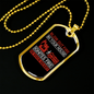 Ignites In Your Heart Firefighter Gift Stainless Steel or 18k Gold Dog Tag 24" Chain-Express Your Love Gifts