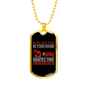 Ignites In Your Heart Firefighter Gift Stainless Steel or 18k Gold Dog Tag 24" Chain-Express Your Love Gifts