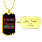 Ignites In Your Heart Firefighter Gift Stainless Steel or 18k Gold Dog Tag 24" Chain-Express Your Love Gifts
