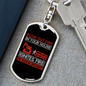 Ignites In Your Heart Firefighter Keychain Stainless Steel or 18k Gold Dog Tag Keyring-Express Your Love Gifts