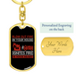 Ignites In Your Heart Firefighter Keychain Stainless Steel or 18k Gold Dog Tag Keyring-Express Your Love Gifts