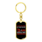 Ignites In Your Heart Firefighter Keychain Stainless Steel or 18k Gold Dog Tag Keyring-Express Your Love Gifts