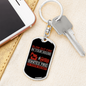 Ignites In Your Heart Firefighter Keychain Stainless Steel or 18k Gold Dog Tag Keyring-Express Your Love Gifts