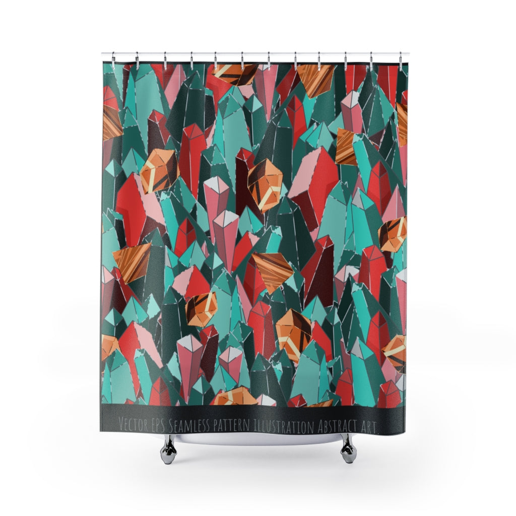 Illustration Abstract Geometric Stylish Design 71" x 74" Elegant Waterproof Shower Curtain for a Spa-like Bathroom Paradise Exceptional Craftsmanship-Express Your Love Gifts