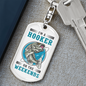 Im A Hooker On The Weekends Fishing Keychain Stainless Steel or 18k Gold Dog Tag Keyring-Express Your Love Gifts