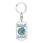 Im A Hooker On The Weekends Fishing Keychain Stainless Steel or 18k Gold Dog Tag Keyring-Express Your Love Gifts