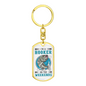 Im A Hooker On The Weekends Fishing Keychain Stainless Steel or 18k Gold Dog Tag Keyring-Express Your Love Gifts