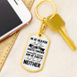 Im At Heaven Keychain Stainless Steel or 18k Gold Dog Tag Keyring-Express Your Love Gifts