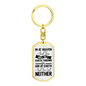 Im At Heaven Keychain Stainless Steel or 18k Gold Dog Tag Keyring-Express Your Love Gifts
