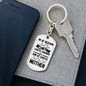 Im At Heaven Keychain Stainless Steel or 18k Gold Dog Tag Keyring-Express Your Love Gifts
