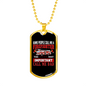 Important Call Me Dad Firefighter Gift Stainless Steel or 18k Gold Dog Tag 24" Chain-Express Your Love Gifts