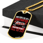 Important Call Me Dad Firefighter Gift Stainless Steel or 18k Gold Dog Tag 24" Chain-Express Your Love Gifts