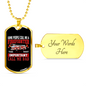 Important Call Me Dad Firefighter Gift Stainless Steel or 18k Gold Dog Tag 24" Chain-Express Your Love Gifts