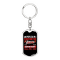 Important Call Me Dad Firefighter Keychain Stainless Steel or 18k Gold Dog Tag Keyring-Express Your Love Gifts