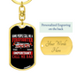 Important Call Me Dad Firefighter Keychain Stainless Steel or 18k Gold Dog Tag Keyring-Express Your Love Gifts