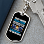 Impossible For The Ungrateful Swivel Trucker Keychain Dog Tag Stainless Steel or 18k Gold-Express Your Love Gifts