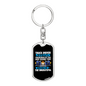 Impossible For The Ungrateful Swivel Trucker Keychain Dog Tag Stainless Steel or 18k Gold-Express Your Love Gifts