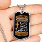 Impossible Situations Christian Necklace Stainless Steel or 18k Gold Dog Tag 24" Chain-Express Your Love Gifts