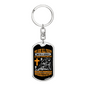 Impossible Situations Keychain Stainless Steel or 18k Gold Dog Tag Keyring-Express Your Love Gifts