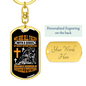 Impossible Situations Keychain Stainless Steel or 18k Gold Dog Tag Keyring-Express Your Love Gifts