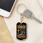 Impossible Situations Keychain Stainless Steel or 18k Gold Dog Tag Keyring-Express Your Love Gifts