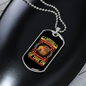 Impossible Straight Face Necklace Stainless Steel or 18k Gold Dog Tag 24" Chain-Express Your Love Gifts