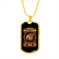 Impossible Straight Face Necklace Stainless Steel or 18k Gold Dog Tag 24" Chain-Express Your Love Gifts