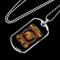 Impossible Straight Face Necklace Stainless Steel or 18k Gold Dog Tag 24" Chain-Express Your Love Gifts
