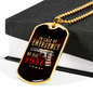 In Case Of Emergency Dog Tag Stainless Steel or 18k Gold 24" Chain-Express Your Love Gifts