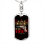 In Case Of Emergency Swivel Keychain Dog Tag Stainless Steel or 18k Gold-Express Your Love Gifts