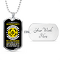 In Christianity Christian Necklace Stainless Steel or 18k Gold Dog Tag 24" Chain-Express Your Love Gifts