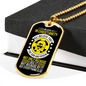 In Christianity Christian Necklace Stainless Steel or 18k Gold Dog Tag 24" Chain-Express Your Love Gifts