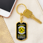 In Christianity Keychain Stainless Steel or 18k Gold Dog Tag Keyring-Express Your Love Gifts