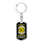 In Christianity Keychain Stainless Steel or 18k Gold Dog Tag Keyring-Express Your Love Gifts