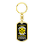 In Christianity Keychain Stainless Steel or 18k Gold Dog Tag Keyring-Express Your Love Gifts