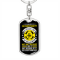In Christianity Keychain Stainless Steel or 18k Gold Dog Tag Keyring-Express Your Love Gifts