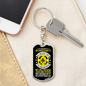 In Christianity Keychain Stainless Steel or 18k Gold Dog Tag Keyring-Express Your Love Gifts
