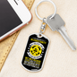 In Christianity Keychain Stainless Steel or 18k Gold Dog Tag Keyring-Express Your Love Gifts