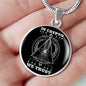 In Cryto We Trust Necklace Stainless Steel or 18k Gold Circle Pendant 18-22"-Express Your Love Gifts