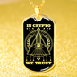 In Cryto We Trust Necklace Stainless Steel or 18k Gold Dog Tag 24"-Express Your Love Gifts